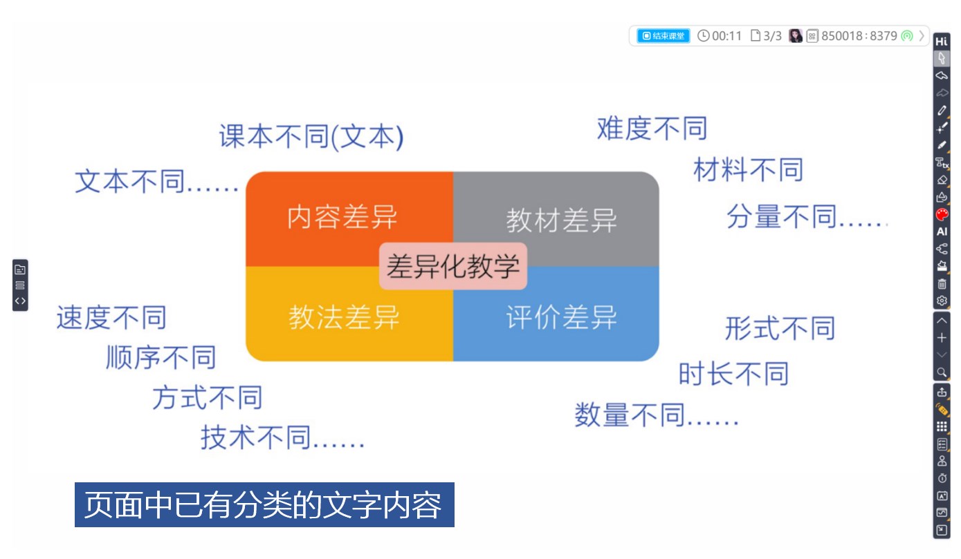 HiTeach頁面已經(jīng)有分類文字資訊
