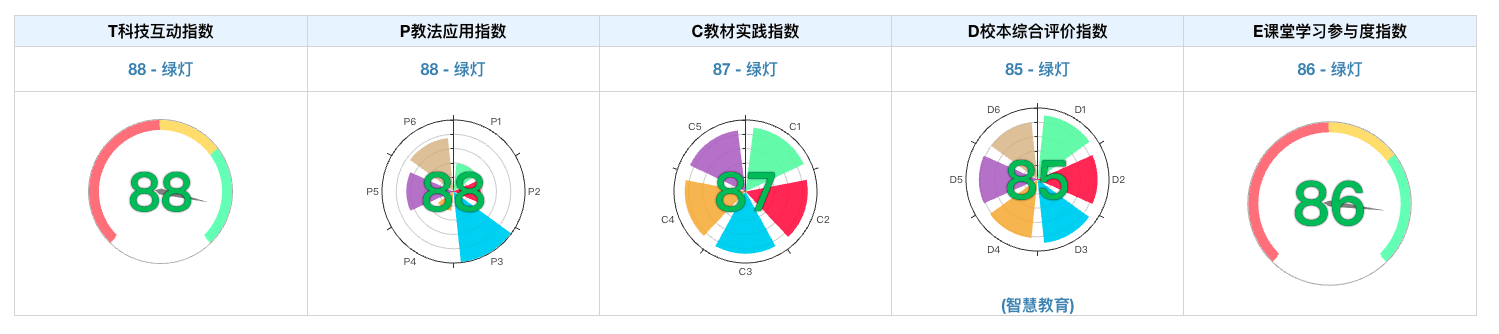 課堂五項指數(shù)摘要示例